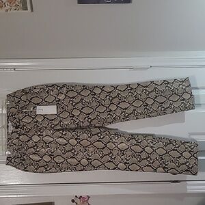 Good American Neutral Snake Print Skinny Jeans Size  4/27